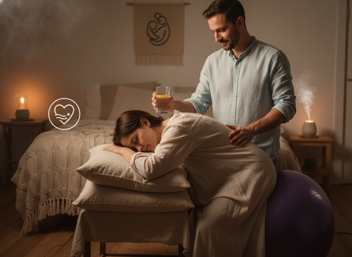 Wsparcie partnera i pozycje wertykalne ułatwiające poród dzieci